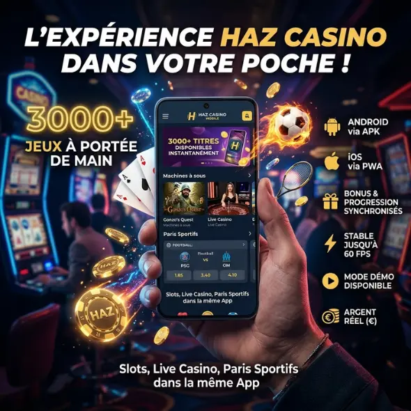 Jeux dans l'application Haz Casino