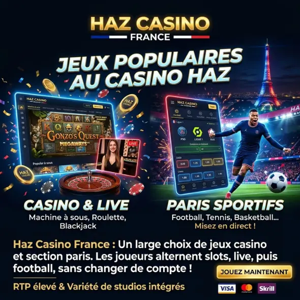 Jeux populaires au casino Haz